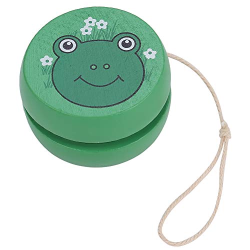 VGEBY1 Yoyo Toy, Education Teaching Toy Cute Cartoon Pattern Wooden Yoyo Ball for Kid Child(Frog) Outdoor Toy