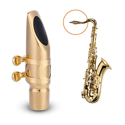 image for Dilwe Sax Mouthpiece, EB Alto Sax Saxophone 6C Mouthpiece with Cap Pad