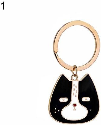 yiqieconglingkaishi Keychains for Women, Lovely Cartoon Dog Cat Teddy Keychain Pendant Key Ring Pouch Bag Decor Gift - 1#