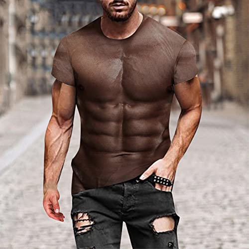Men's Funny 3D Muscle Graphics Printed T-Shirt 3D Print Muscle