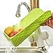 Rinse & Strainer Foldable Cutting Board, Veggies & Fruit Cutting Board, BPA-Free Plastic Multifunctional Cutting Board Mat (Green)