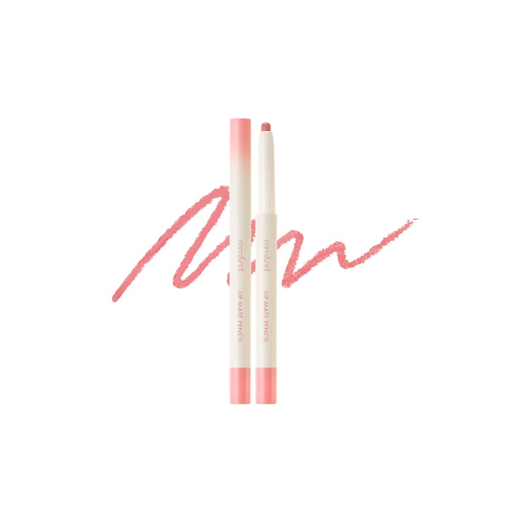 rom&nd LIP MATE PENCIL (6colors) | lip liner, lip pencil, lipliner, lipliner pencil, lipliners | 13g, 0.46 oz (02 DOVEY PINK, 13g)