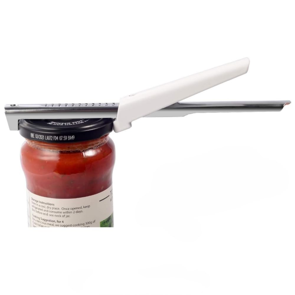 Kichwit Adjustable Jar Opener for Arthritis - All Metal Construction - Easily Opens 3/8" to 4" Jar and Bottle Lids