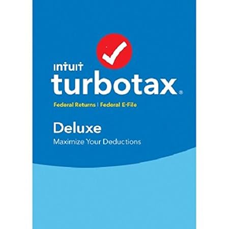 Turbotax Deluxe 2016 Federal ONLY, (No State) Fed Efile PC/MAC Disc