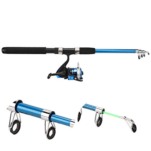 Cocoarm Angelrute Teleskop Angeln Tragbares Fiberglas Angelruten Set mit Angelschnur Angelköder Set Zubehör(2.1m) – Bild 8
