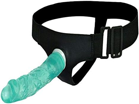 7.87 Inch Comfortable Strap On Elastic Harness Waist with Head Role Play (Color Green)