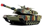 Amazing Tech Depot M1A2 Abrams USA Battle Tank RC 16" Airsoft Military Vechile with Sound (Color May Vary)