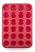 Grazia Silicone Muffin Pan, Red, 24-Cup