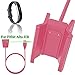 Charger for Fitbit Alta HR, KingAcc Replacement USB Charging Cable Cord Dock Charger for Fitbit Alta HR, Fitness Tracker Wristband Smart Watch (3Foot/1meter, 2-Pack, Rose)