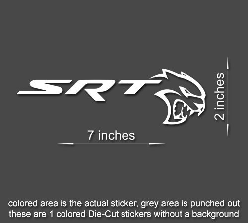 Stickerboy 4x Dodge SRT Hellcat Charger Challenger MOPAR decal/sticker laptop, tablet, window (Red)