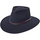 Bigalli 100% Wool Felt Australian Hat for Women Men Crushable Waterproof Nubuck Leather Band | Outback Cowboy Cowgirl