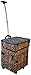 dbest products Smart Cart, Leopard Collapsible Rolling Utility Cart Basket Grocery Shopping Teacher Hobby Craft Art