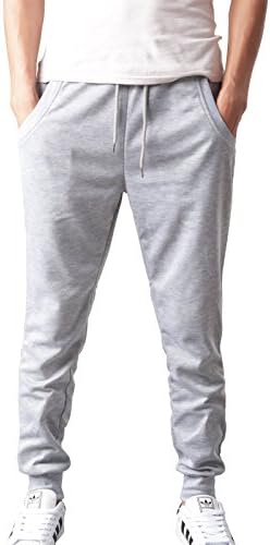 Slim Fit Jogging Harem Pants Drop Crotch Sports Trousers PT009-GRAY-L
