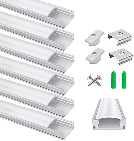 HAMRVL V-Shape LED Aluminum Channels – 6-Pack, 1ft, 16x16mm – With Covers, Mounting Clips & Accessories For Indoor LED Strips - View #12