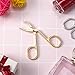 Hicarer 3 Pcs Eyebrow Tweezers Scissor for Women Facial Hair Handle Straight Tip Scissor Shaped Eyebrows Tweezers for Hair Plucker Remover Eyebrows Care Wig Plucking for Women Men(Gold Plated)