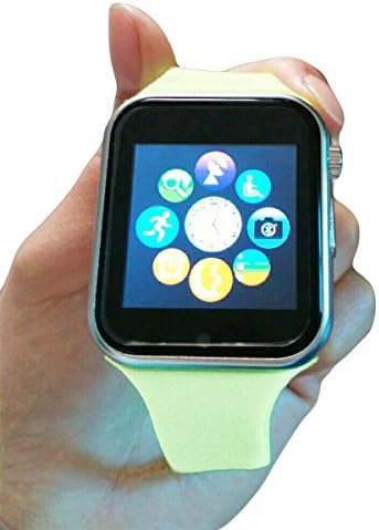 Wireless Bluetooth Smart Watch Wrist Watch Phone with SIM Card Slot camera and NFC bluetooth 3.0 or higher /Easy connection/ Make calls/Support SIM/TF for IOS/Android Above SmartPhones (White)