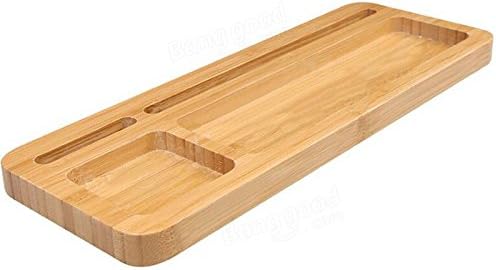 Woodluv Desktop Organiser Universal Tablet iPad Smartphone Stand Rack with Accessories Holder - Image 3