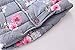 Mud Kingdom Puffer Vest Toddler Girls Floral Pattern Fleece Lined Faux Fur Button Up Grey 3T