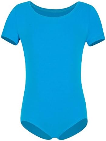 YEEIC Girls' Classic Short Sleeve Leotard Gymnastics Leotards For Girls