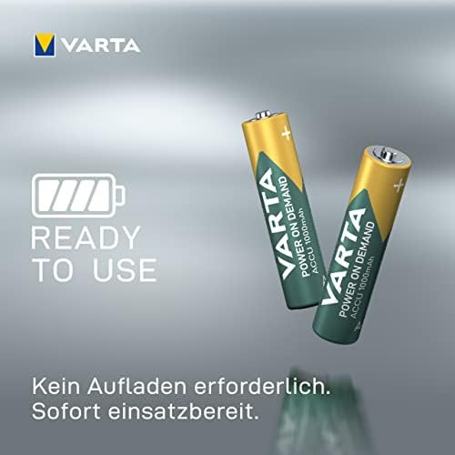 Batterien AAA, wiederaufladbar, 24 Stück, Akku, Power on Demand, 1000 mAh Ni-MH, vorgeladen, sofort einsatzbereit [Exklusiv bei Amazon]