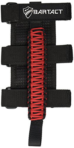 Bartact TAOGHUPBR - Universal Paracord Grab Handles (Pair) - Jeep Wrangler - Black/RED