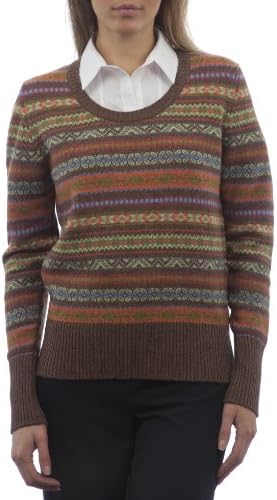 Hawick Knitwear Ladies' 100% Lambswool Scoop Neck Fairisle Sweater