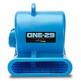 BlueDri One-29 1/3 HP High Velocity Heavy Duty Portable Air Mover Floor Carpet Dryer Blower Fan for Water Damage Equipment Restoration, Blue
