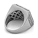 L & L Nation Men HQ Silver Tone Square 3D Dome Middle Hip Hop Ring Sizes 7-12