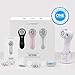 Hangsun Electric Face Brush SC200 Facial Brush Waterproof Sonic Cleansing System Portable Face Exfoliator Rechargeable Cleanser Massager Scrubber with 3 Replacement Heads for Body Skin Care (White)