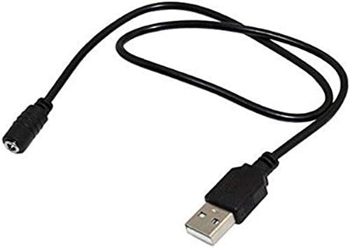 DC 3.5 x 1.35mm Female to USB 2.0 A Male Connector Power Cable AD Black