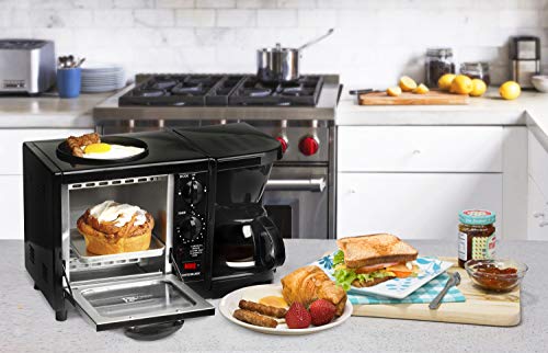 Elite Cuisine EBK-200B Maxi-Matic 3-in-1 Multifunction Breakfast Center, Black