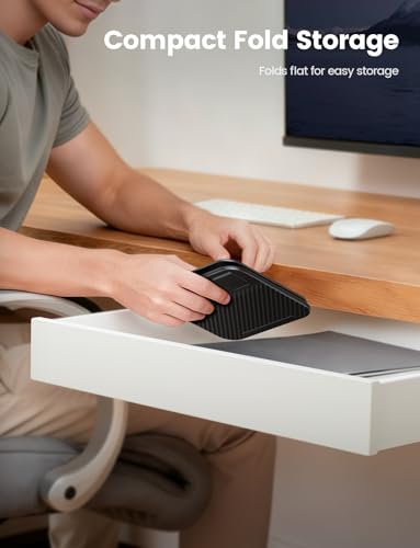 Lamicall Adjustable iPad Stand for Desk - [Ultra-Slim Foldable][360°Rotation] Tablet Stand with Heavy-Duty Base, Tablet Holder Gifts for 4.7-13" Devices, 2025 iPad Pro Air Mini, Kindle, iPhone 17 Pro