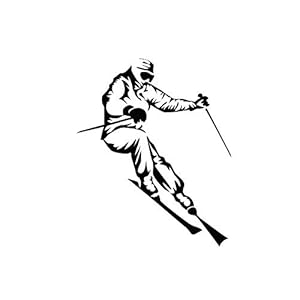 SHMAZ 11 * 13.4 Cm Stijlvolle Skiën Auto Stickers Cartoon Patroon Sticker Auto Styling Zwart/Zilver