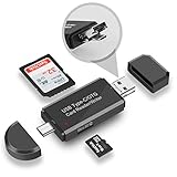 USB C Micro USB SD Card Reader – ikling USB Type C Micro USB OTG Adapter and USB 2.0 Portable Memory Card Reader for Huawei Mate 10 / Galaxy S8 / PCs/Notebooks /Tablets and Phone with OTG Function