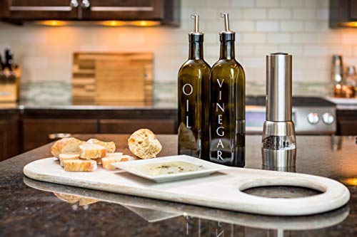 The Olive Oil & Vinegar Infusion Kit | Recipe & Instruction Book w/over 40 Recipes | Set of 500mL Dark Green Square Bottles w/Dispensers | 64oz Ball Mason Jar | Funnel Strainer | Kitchen Thermometer - Thumbnail 7