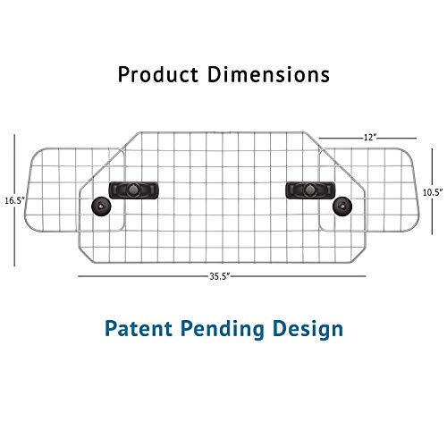 Dog Barrier for SUV's, Cars & Vehicles, Heavy-Duty - Adjustable Pet Barrier, Universal Fit (Certified Refurbished)