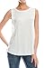 Flowy Relaxed Cool Loose Fit Tank Tops: Workout Rayon Knit Jersey Regular and Plus Size Cream M