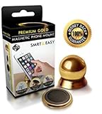 #1 Magnetic Cell Phone Holder - Cell Phone Car Mount - Car Mount Phone Holder - Universal Magnetic Dashboard Mount - Suitable For All Phone Sizes And Tablets - Fits In Any Vehicle (Gold)