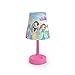 Philips Disney Princess 10 in. Indoor Battery Operated Push Button Switch Portable Table Lamp with Princess Shade