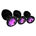 3 Pcs Silicone Different Size Adult Toys Anàl' Trainer Kit Butt Pl'ug for Women (Black1)