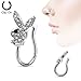 Fake Nose Ring Heart Non-piercing Nose Clip (Bunny)