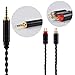 Kinboofi 6 Core Silver Plated Earphone Cable, Black Upgrade 2PIN Detachable Earphone Wire for AS10 ZS10 ZS6 ZS7 ZSR ZST C10 TRN V80 V20 TFZ (2.5mm Audio Jack, 2 Pin)