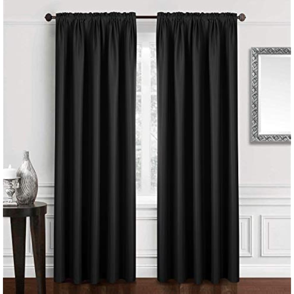 Solid Panels Blackout Curtain Bedroom 96 Inches Long Draperies Window Treatment eBay