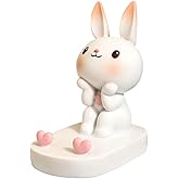 BESTOYARD Rabbit Phone Holder Toy Bunny Home Décor Ornament Holders Cell Phone Stand Racks Miniature Bunny Figurines Year of Rabbit Decor Desktop Cellphone Stand Desk Plastic Toy