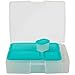 Bentology Lunch Bag and Box Set for Girls - Includes Insulated Sleeve with Handle, Bento Box, 5 Containers and Ice Pack - Turquoise