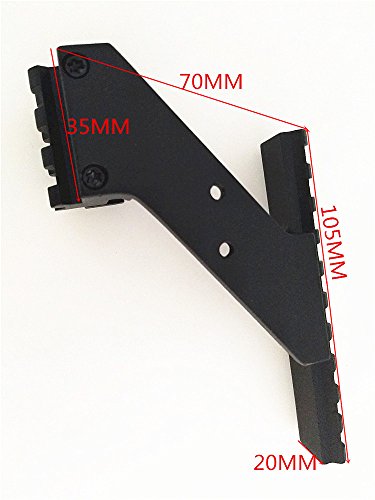 FIRECLUB Tactical Precision Machined Aluminum (NOT Plastic) Weaver Picatinny Top & Bottom Pistol Handgun Scope Mount for Sights,Lights & Accessories Fits Glock Pistols with Front Accessories