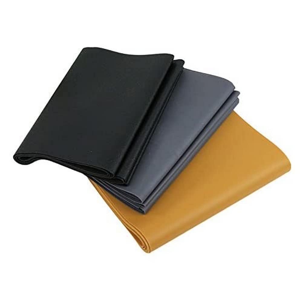 cando Resistance band LATEX-free/training band/gymnastics PACK of 3 - black/silver/gold (very strong/very strong/ultra strong)1.5 m each alternative to dumbbells