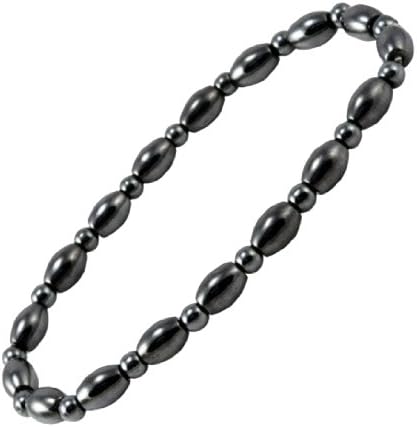 Magnetic Stretch Black Simulated Hematite Bracelet
