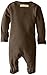 L'ovedbaby Unisex Baby Organic Snap Footie (Bark, 0-3m)