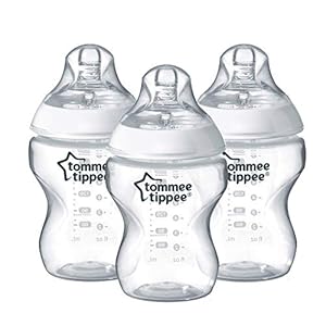 Tommee Tippee Closer to Nature Baby Bottles Slow Flow Breast-Like Nipple with Anti-Colic Valve (9oz, 3 Count)